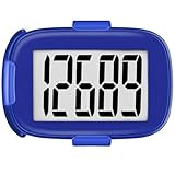 Pedometer Walking Simple 3D Step Counter with Clip and Lanyard, Activities Fitness Tracker Without Smartphone, Accurate Step Tracker for Women, Men, Seniors-Royal Blue