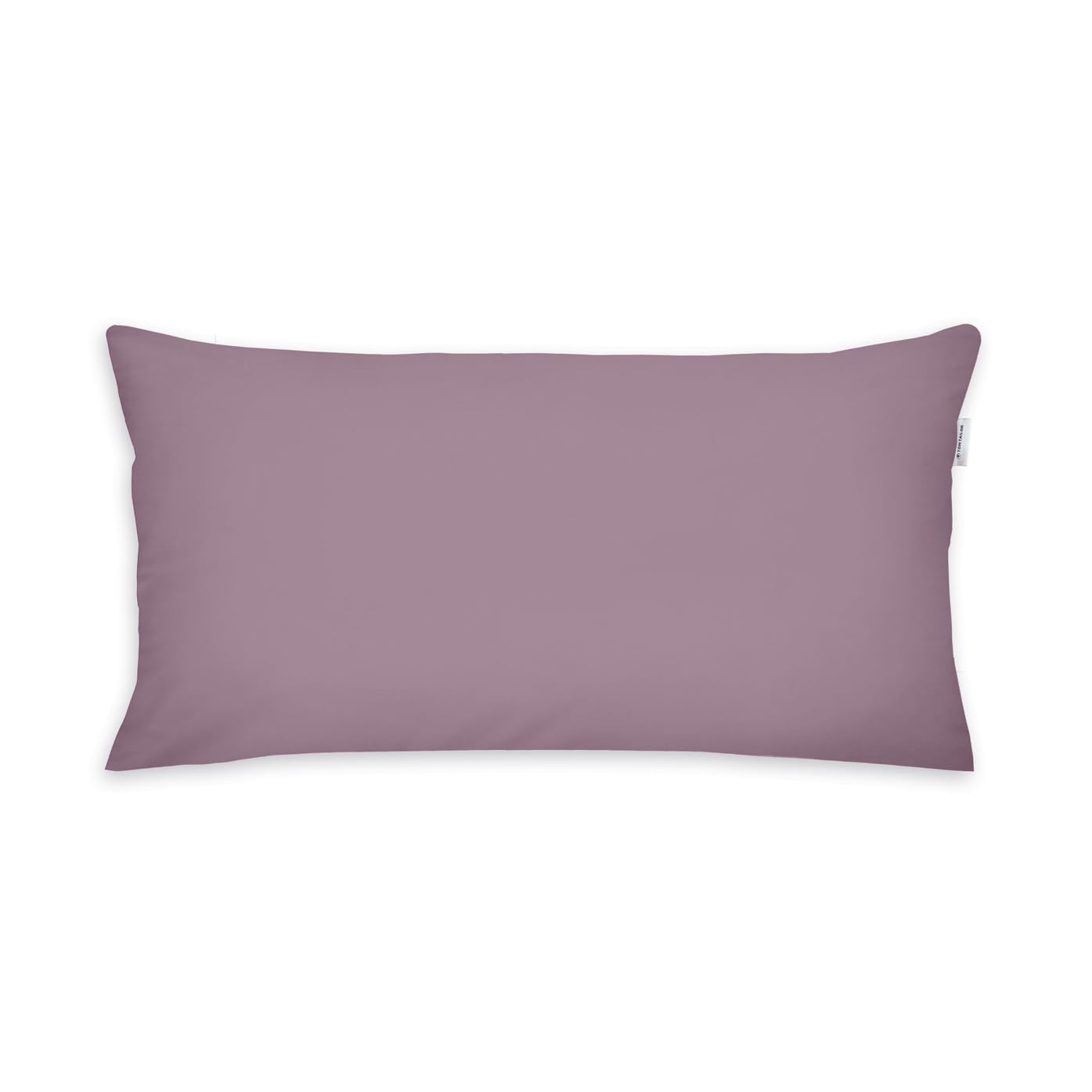 Tom Tailor Renforcé Cushion Cover, 40 x 80 cm, 100% Cotton/Renforcé, Cushion Cover with Coloured Branded Zip, Plain Purple (Cosy Mauve)