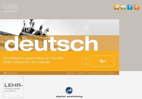 USB Sprachtrainer Deutsch: Das intelligente Sprachlernsystem für Deutsch auf USB-Stick