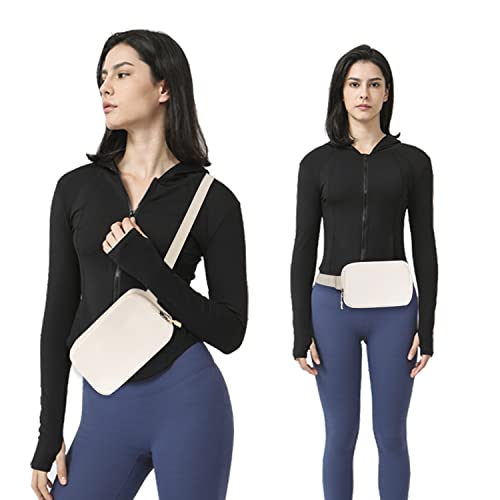 Image of Belt bag Fanny pack crossbody bags for women Everywhere belt bag (ivory)