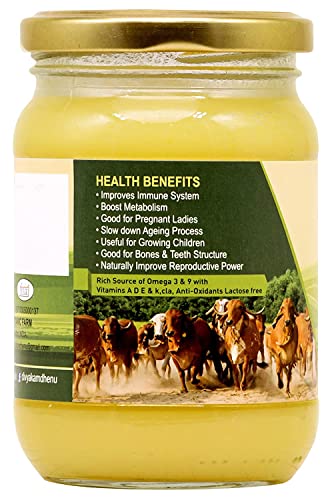 Divya Kamdhenu Divya Kamdhenu Gir Cow Organic A2 Ghee Vedic Bilona Method 500 ml