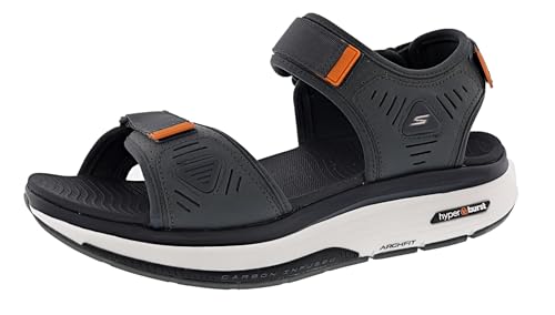 Skechers Man GO WALK Sandal 229178 Color CHARCOAL/ORANGE US Size 11