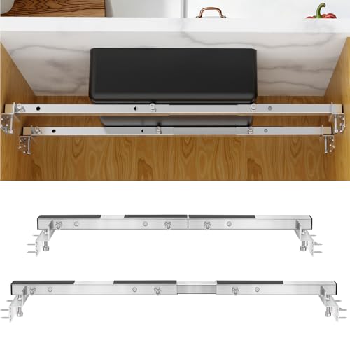 Foozet Undermount Sink Brackets 28-39.5Adjustable Undermount Sink Support Brackets Stainless Steel Support Pole for Kitchen Horizontal Under mount Sink Repair Kit