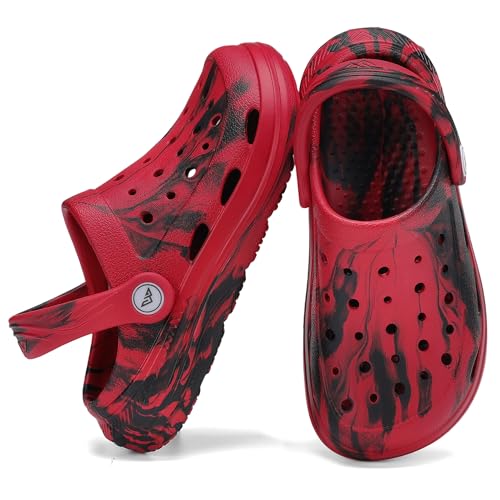 Image of Kids Tie Dye Garden Clogs for Boys Girls | Lightweight Slip-On Water Shoes with Arch Support