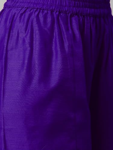 Image of GoSriKi Women's Cotton Blend Solid Straight Kurta with Palazzos & Dupatta (DHARAN)