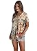 Womens Tops Short Sleeve Summer Shirts V Neck Retro Boho Floral Print Ladies Tops and Blouses Tshirts L