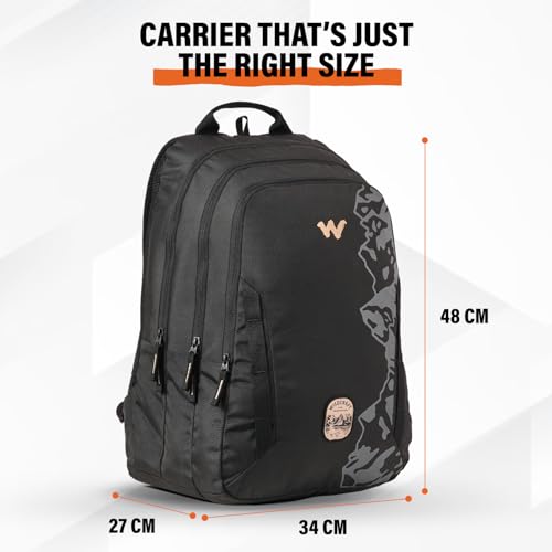 Buy Wildcraft Polyester Backpack for Men & Women – Expedition LPBP 45 Laptop Backpack | Unisex Durable Lightweight & Stylish – Perfect for Daily Use School Travel (Black) at Amazon.in - Image 6