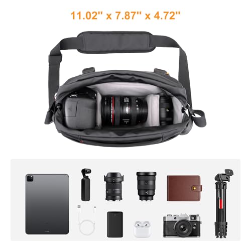 Bolso de cámara MOSISO tipo bandolera impermeable negro miniatura 2