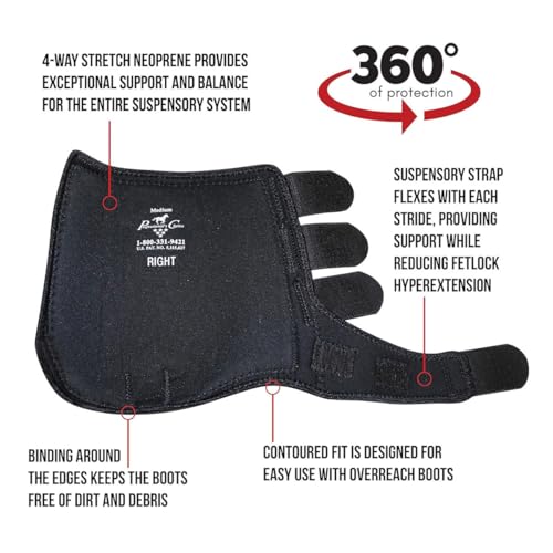 Image of Professional's Choice SMB-3 Sports Medicine Boot | 360 Degrees of Impact Protection | Support for The Suspensory System | Sold in Pairs | Large Black