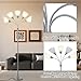 HonoDing Medusa Floor Lamps Standing Lamps 5 Heads Adjustable Reading Light Large Shade Use E26 A19 Bulb Floor Lamps for Living Room Bedroom (Silver)