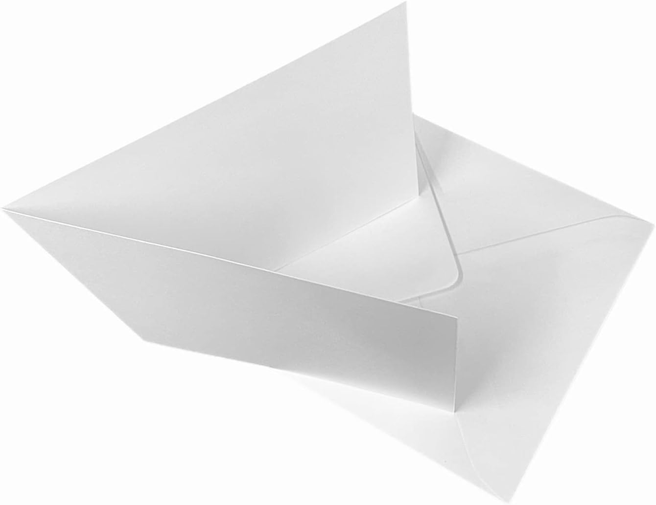 DJP 7"x7" Square Creased Blank White Smooth Cards 250g & White Envelopes 100g- Pack of 25, 7x7" - Image 2