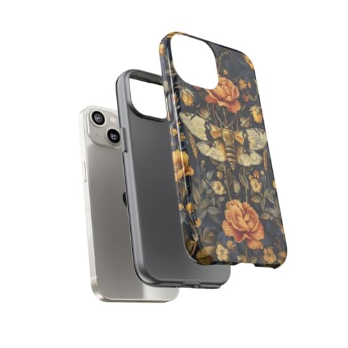 Coque rigide pour iPhone 14 brillante à motif floral doré - 3