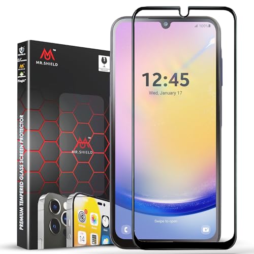 Image of Mr.Shield Top-Notch HD+ Tempered Glass Screen Protector Guard for Samsung Galaxy A25 5G and Samsung A24 5G (6.5 Inch), 9H Hardness, Military Grade Protection, Easy Installation kit
