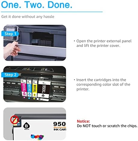 7Magic Remanufactured 950XL 9501XL Multipack Replacement for HP 950XL 951XL Combo Pack for HP Officejet Pro 8600 8610 8620 8100 8615 8625 8630 8640 8660 251dw 276dw (Black, Cyan, Magenta , Yellow)