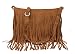 Jiaruo Girls Scrub Sling Leather Woven Mini Buckets bags Crossbody Bag Flap (brown)