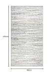 VSIWB Beżowy dywan, bieżnik na korytarz, 80 x 150 cm, antypoślizgowy, miękki, nadaje się do prania, sztuczna wełna, krótkie runo, nowoczesny abstrakcyjny bieżnik do salonu, sypialni, przedpokoju