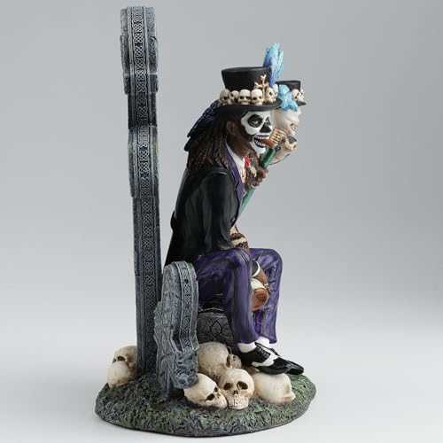 Estatua de Poliestireno pintada a mano Baron Samedi 7.5 pulg miniatura 7