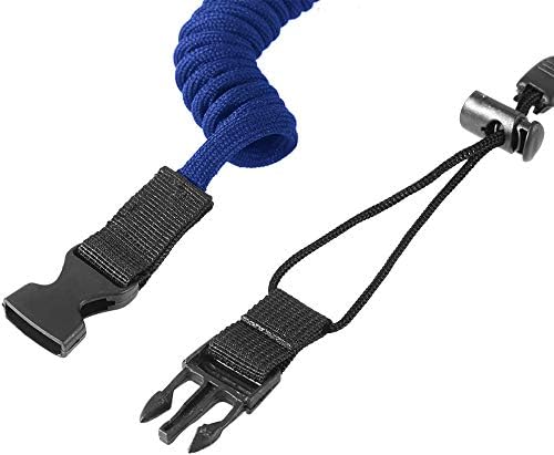 POFET 2PCS Kayak Rod Leash Paddle Safety Boat Fishing Rod Leash Universal Paddle/Fishing Rod Leash Kayak Accessories Length 21″-61″(Dark Blue) - Image 4