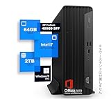 【整備済み品】 HP Pro SFF 400 G9 Intel 第12世代Core i7/ RAM:DDR4 64GB/高速SSD:2TB/ 静音性/4K HDR対応/DP/HDMI/Office2019 H&B付き/Win11 Pro搭載/WIFI·Bluetooth無線端子付き (Ymer-shop)
