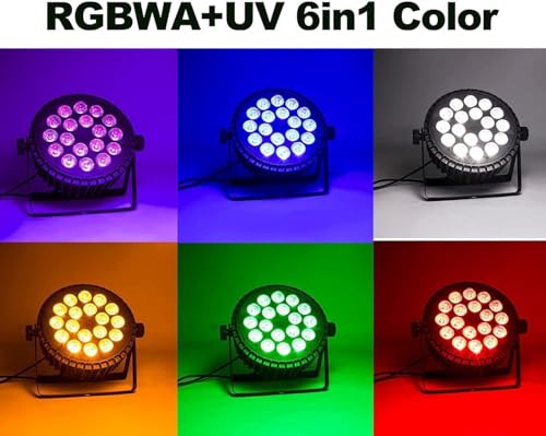 Image of SHEHDS LED Stage Par Lights LED 18X18W DJ Stage Lights 4 Pack
