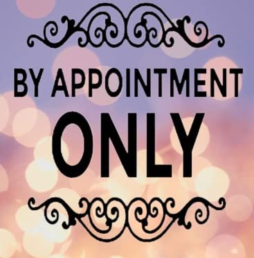 Awsomeproducts - By Appointment Only Sign - Approx (6 X 6 Inches Black) - Vinyl Decal - Business Sign, Door, Window, Office #TOP1