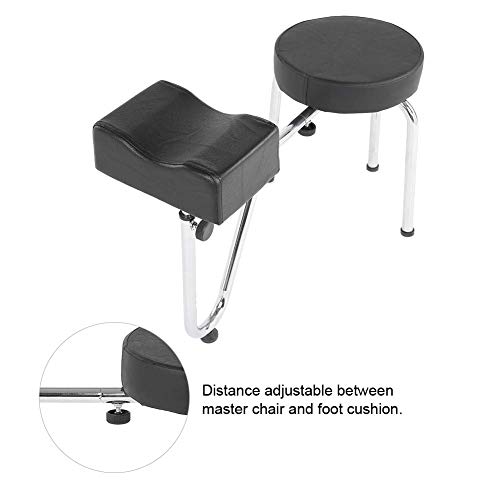 Salon Pedicure Stool With Footrest,Height Adjustable Leg Rest Pu Leather Pad Foot Rest Chair Manicure Nail Stand Station For Spa Beauty Salon Studio Equipment Supplies(Black) #TOP7