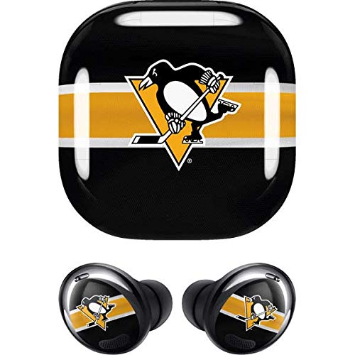 Skinit Decal Audio Skin Compatible with Samsung Galaxy Buds Pro - Officially Licensed NHL Pittsburgh Penguins Jersey Design