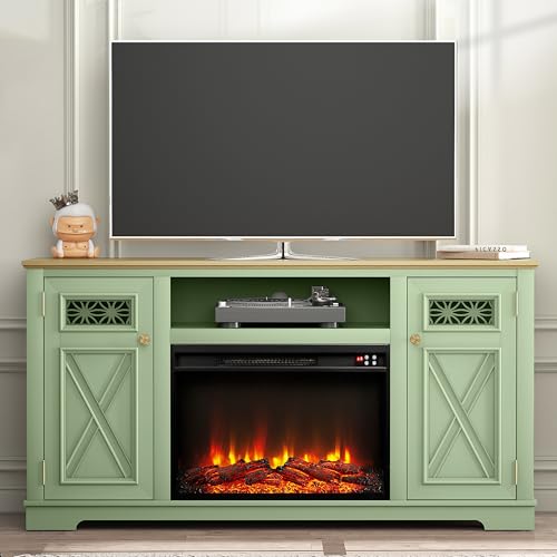 FESTIVITY 61.5 Inch TV Stand Entertainment Center with 26" Electric