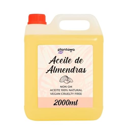 Plantawa Aceite Almendras Dulces 2L | Aceite de Almendras para Masajes, Embarazo y Estrias | Aceite Corporal de Almendras que Hidrata Cuerpo, Piel, Uñas, Cabello y Aporta Vitamina E