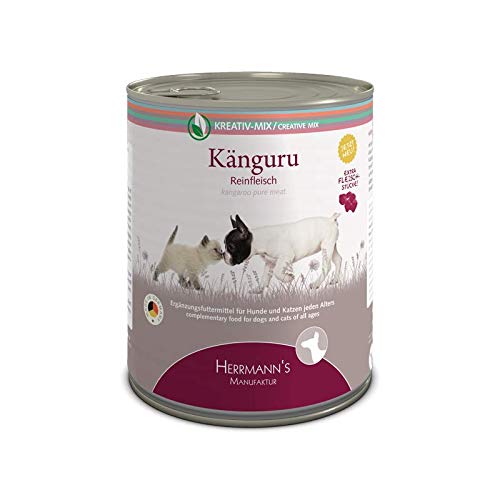 Herrmanns Ergänzungsfutter für Hunde und Katzen Känguru 100% Reinfleisch, 800 g