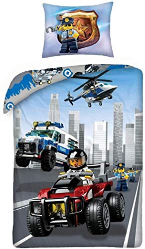 Preisvergleich Produktbild LEGO Bettwäscheset Polizei Polizist 140x200 + 70x90'