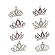 8 Stück Prinzessin Krone Mädchen，Kristall Prinzessin Tiara，Haarkamm Hochzeit, Haarschmuck Mädchen Glitzer, Mädchen Verkleiden Sich Party.