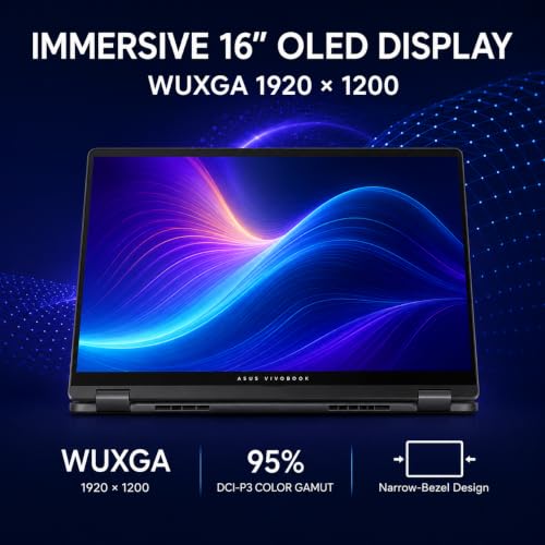Image of ASUS Vivobook 16 Flip, 16 inch 2-in-1 Laptop, Ultra 7 258V, 32GB DDR5, 2TB SSD