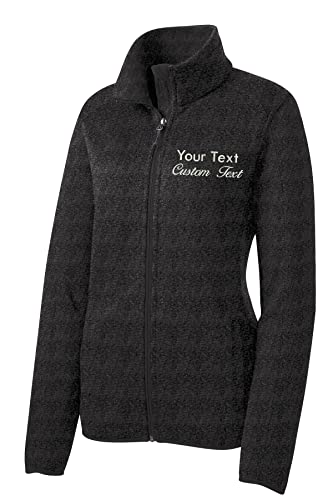 INK STITCH Women L232 Custom Design your Own Logo Texts Stitching Sweater Fleece Jackets - 3 Colors2
