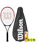 ** RRP 79.99 ** Wilson Hyper Power Raquette de tennis avec housse rembourrée et balles de tennis Championship