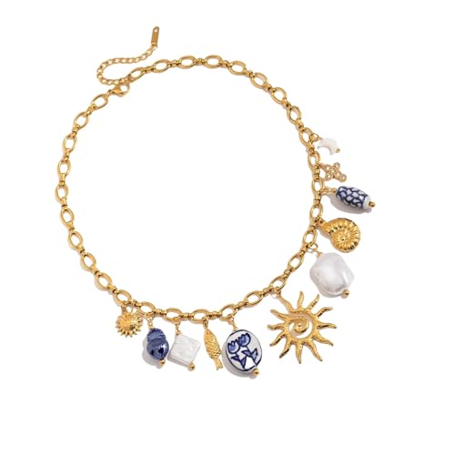 Collier élégant en acier inoxydable avec pendentif cadeau idéal femme