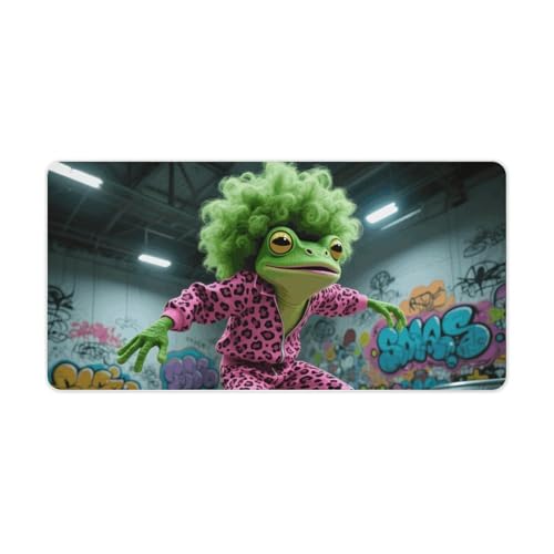 Desk Pad Protector 24x12 Inch Extended Funky Skateboard Frog miniatura 5