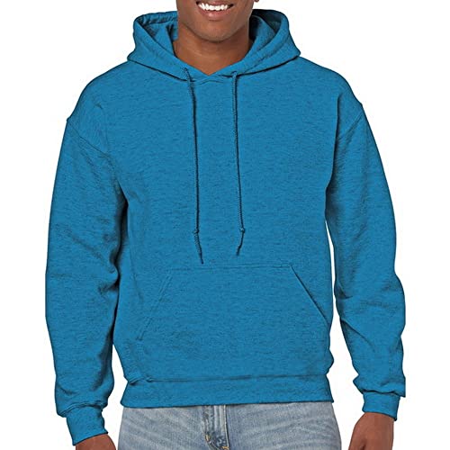 Image of Gildan Men's Heavy Blend Drawcord Hooded Sweatshirt, Safety Pink