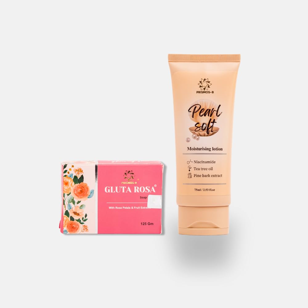 prismos glutathione soap Prismos Beauty Brightening Skincare Combo – Gluta Rosa Glutathione  Brightening Soap (125g) + Pearlsoft Hydrating Moisturizer with