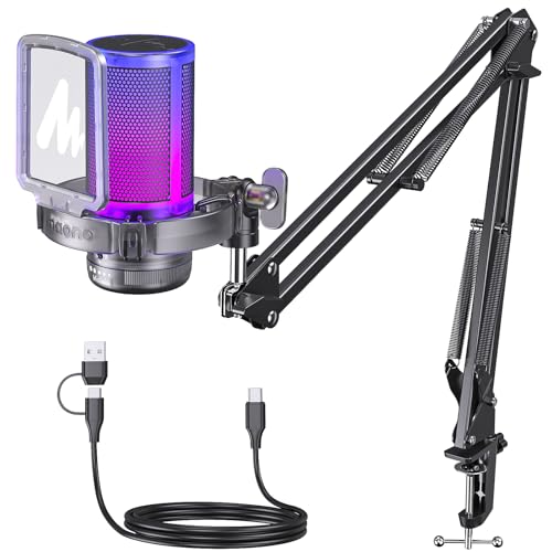 Maono GAMING MICROPHONE DGM20S Gaming Microphone With Noise Cancellation, Usb Condenser Rgb Mic For Streaming, Podcasts, Twitch, Youtube, Discord, Plug And Play cover