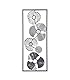 Atmosphera - Wanddekoration Blume - Metall - Silber 25 × 61 cm - Mehrfarbig