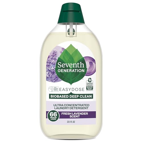 Seventh Generation EasyDose Laundry Detergent Fresh Lavender Ultra Concentrated Washing Detergent 23 oz