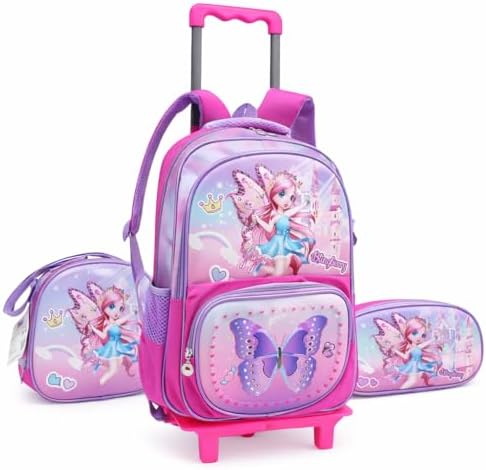 Kit Mochila Escolar Infantil com Rodinhas 3 em 1 para Menina – Mo...