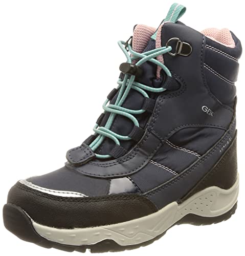 Bottines Geox J Sentiero Girl pour fille en cuir noir confort