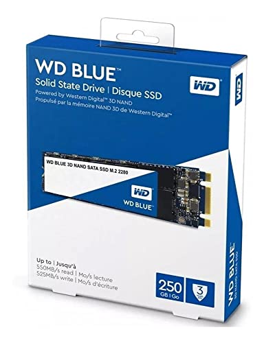 Image of Western Digital WD Blue m.2 SATA SSD, 550MB /s R, 525MB /s W, 5 Y Warranty, 250GB