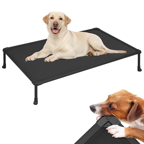 Veehoo Chew Proof Dog Bed - Large Dogs' Non-Chewable, Anti-Scratch Training Platform Hammock, Cooling Off-Ground Cots, CWC2420ACP