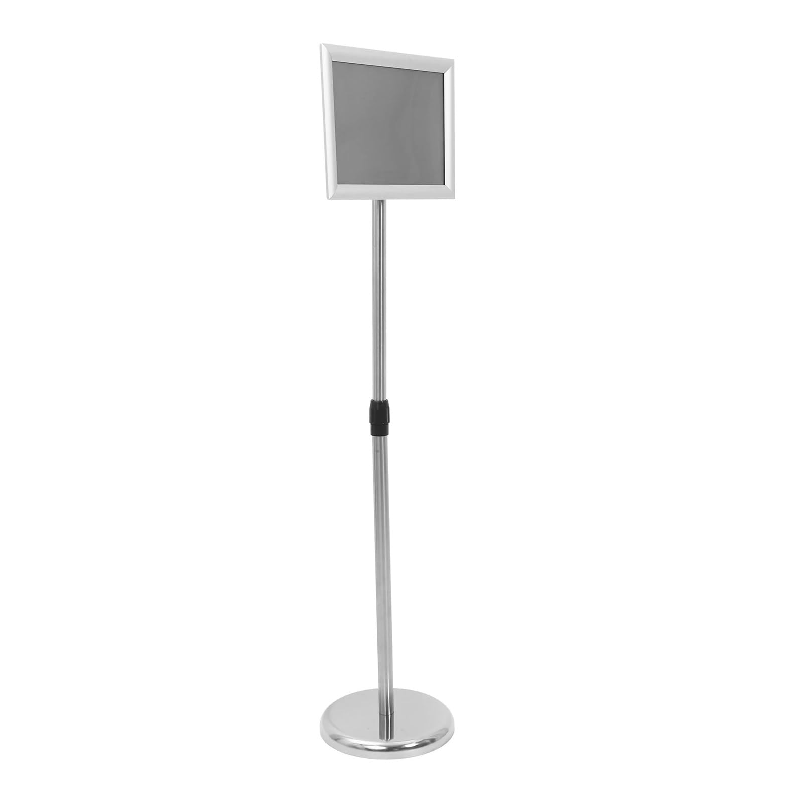 Expositor de carteles A4 acero inoxidable, soporte for letreros suelo for publicidad en tiendas, caballete, fácil desmontar Soportes para información(Silver)