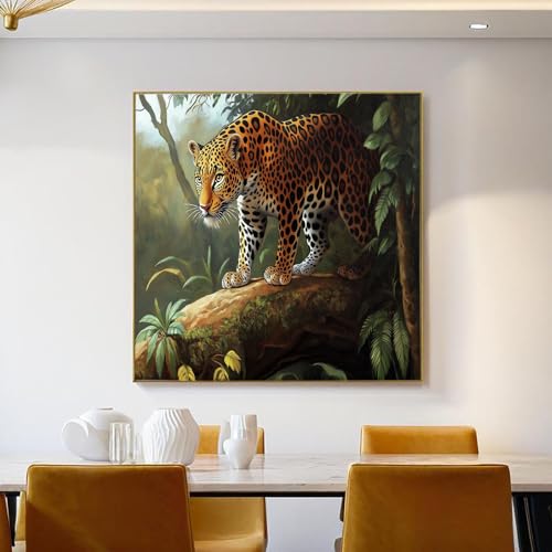 Lienzo de guepardo de la jungla de 70x100cm para salón moderno 3
