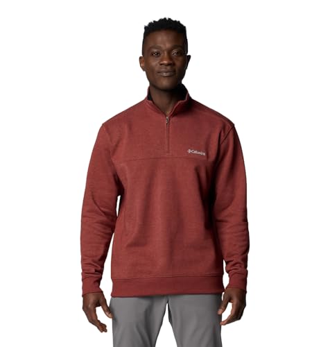 Columbia Men's Hart Mountain II Half Zip, Spice Heather, Small