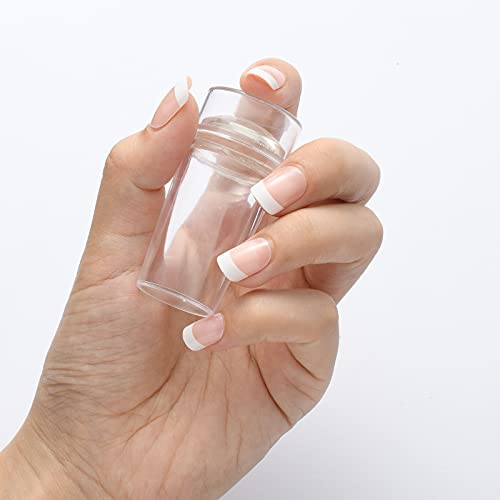Nail Art Stamping Kit, Includes 2 French Tip Nail Stampers(3 Size Jelly Stamping Heads), 2 Transparent Scrapers, 4 Fashion Nail Art Pattern Templates, Nail Art Decorations Tool #TOP6